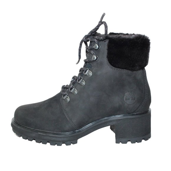 Timberland Kinsley Combat Boot Faux Fur Lined 2.5" Block Heel Women's 8 NEW! - Picture 3 of 12